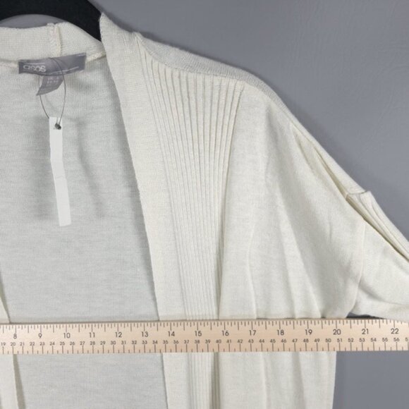 NWT asos PETITE Romania 🇷🇴 Made Long Sleeve Rib Open Cardigan Longline Size 2 - Picture 4 of 8